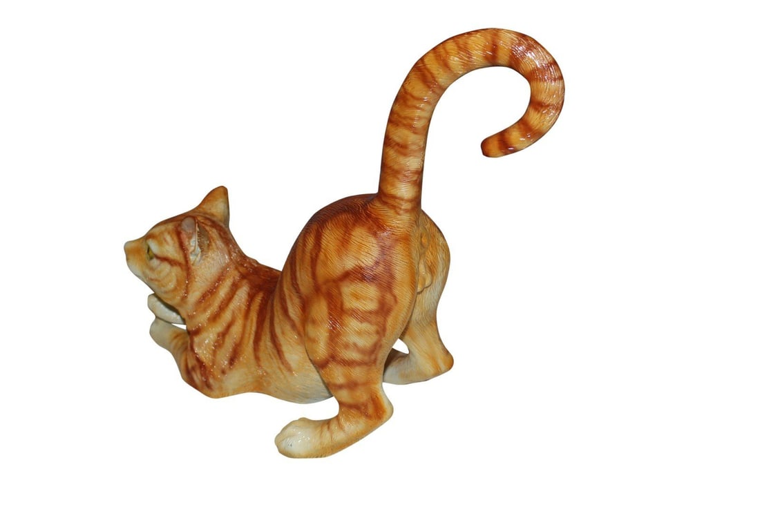 Cat - small Bronze Statue - Size: 16"L x 6"W x 14"H. - 2
