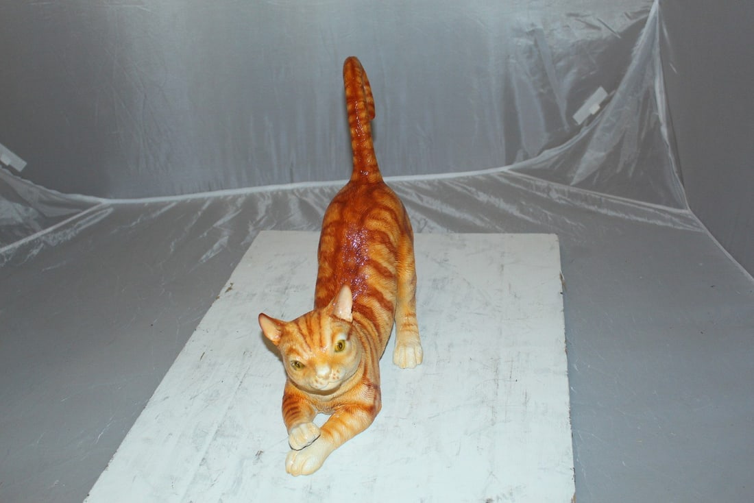 Cat - small Bronze Statue - Size: 16"L x 6"W x 14"H. - 5