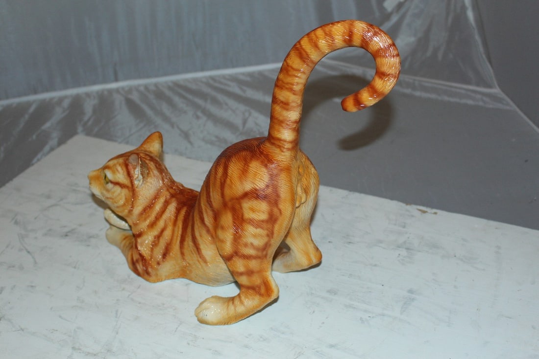 Cat - small Bronze Statue - Size: 16"L x 6"W x 14"H. - 8