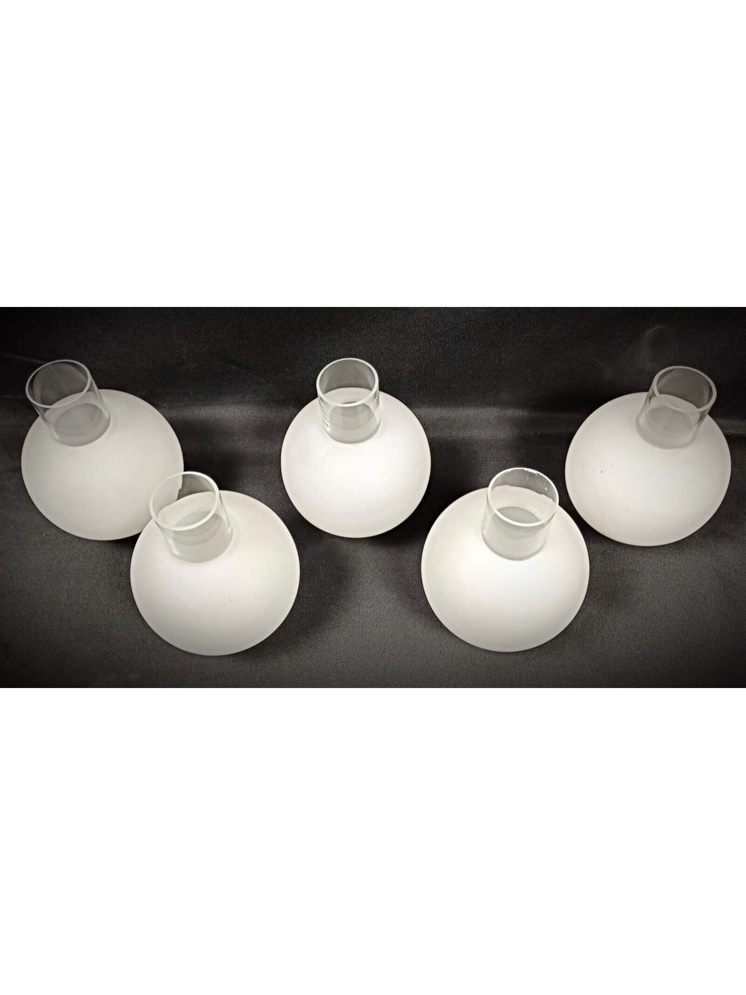 Vintage Set of 5 White Opaline Spheres for Wall Sconces - 2