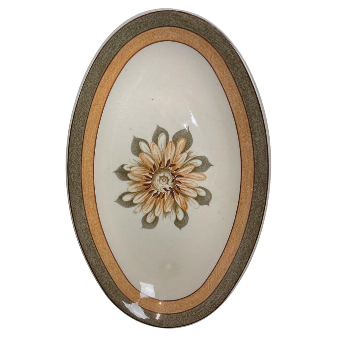 Large 20th-Century Oval CNP Stoneware Platter – Vallée Grand Feu: Title:Large 20th-Century Oval CNP Stoneware Platter – Vallée Grand FeuOrigin:FranceDimension:Length: 23.5 cm (9.25 inches)Width: 15 cm (5.91 inches)Height: 2.5 cm (0.98