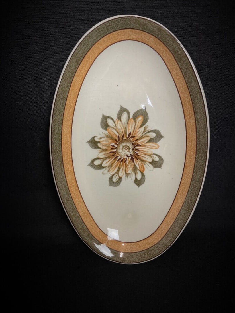 Large 20th-Century Oval CNP Stoneware Platter – Vallée Grand Feu - 2