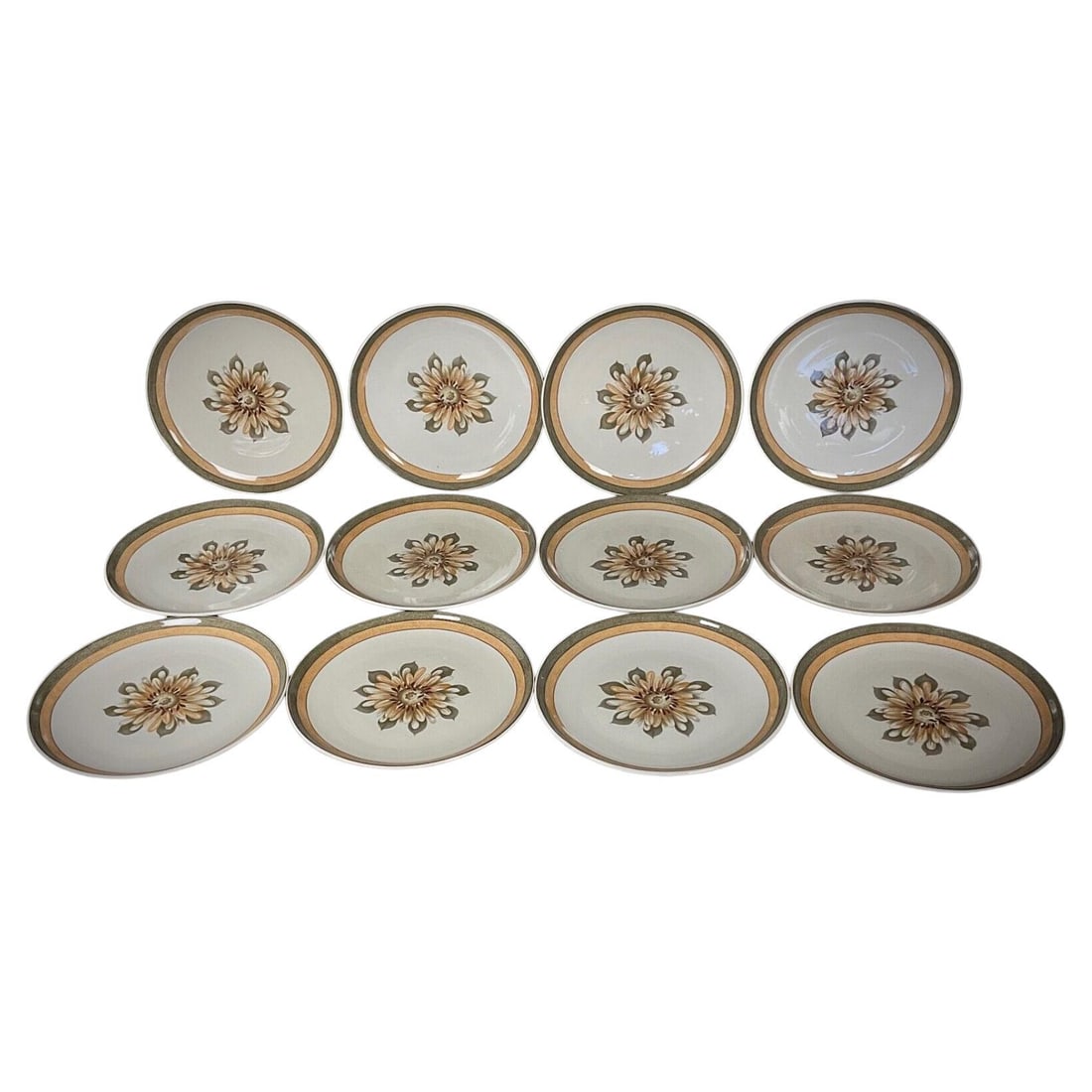 Vintage 20th-Century Set of 12 Grès de la Vallée Stoneware Plates (1 of 8)