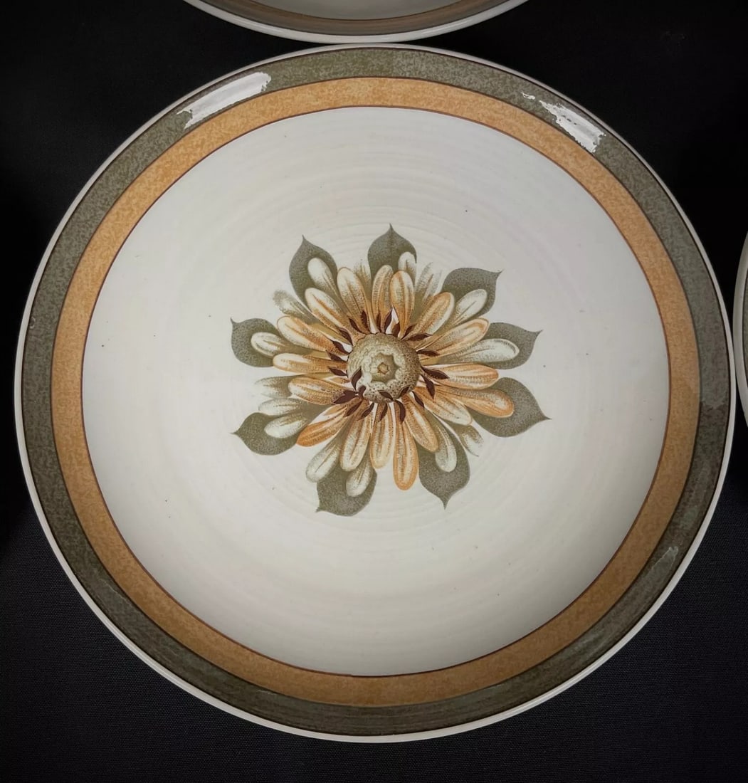 Vintage 20th-Century Set of 12 Grès de la Vallée Stoneware Plates - 6