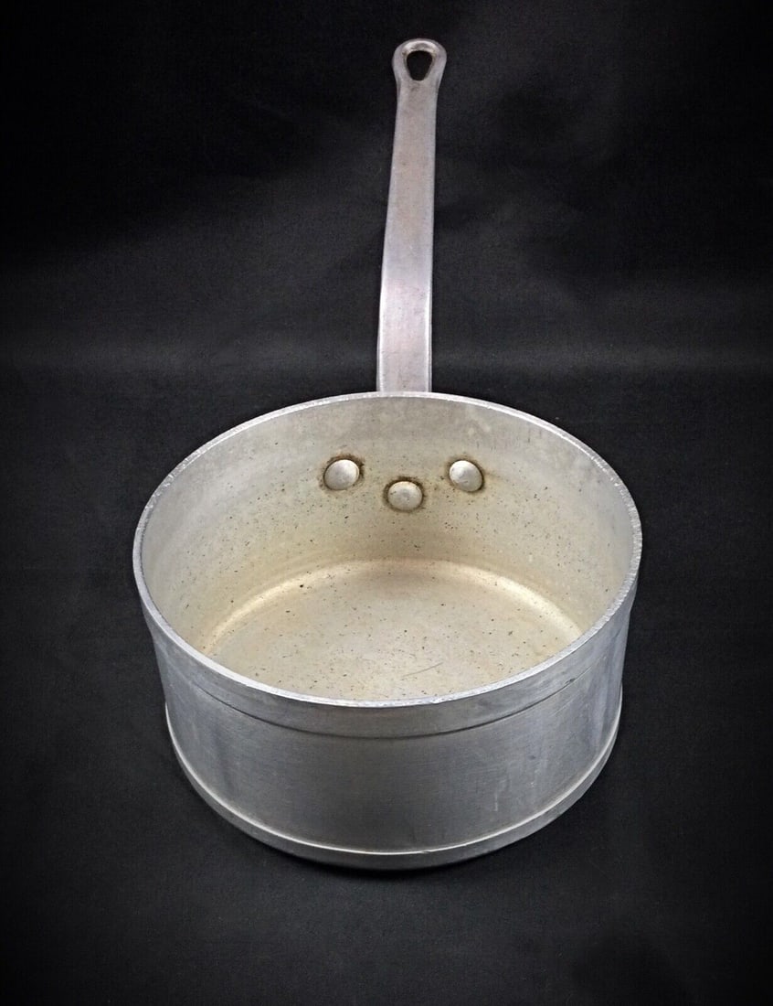 Vintage French Bourgeat Saucepan "Série Collectivité" Aluminum 18" - 2