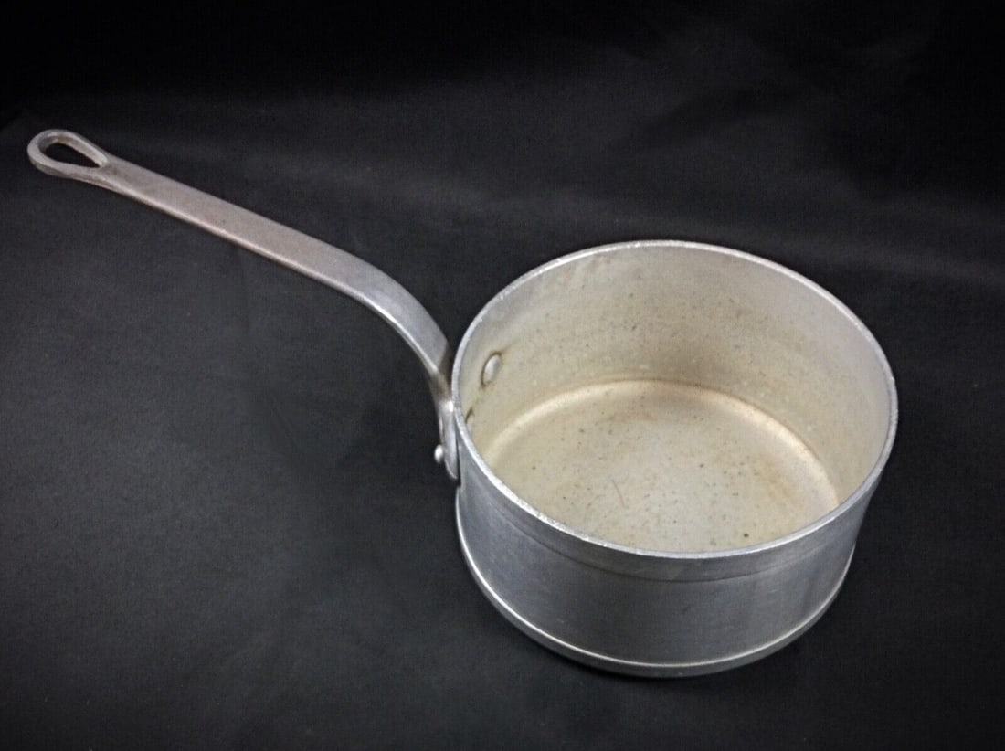 Vintage French Bourgeat Saucepan "Série Collectivité" Aluminum 18" - 5