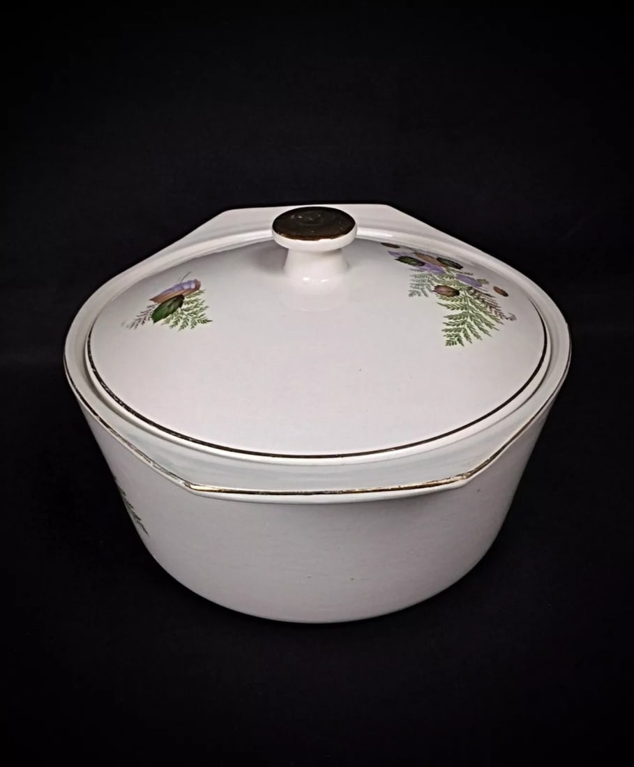 Antique and Rare Floral Faience Soup Tureen by Digoin Sarreguemines Thai - 5