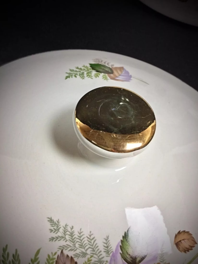 Antique and Rare Floral Faience Soup Tureen by Digoin Sarreguemines Thai - 8