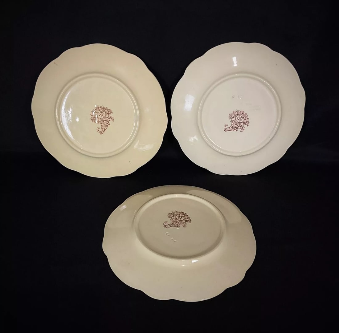 Late 19th-Century Set of 6 Longchamp "Bella" Ironstone Dinner Plates - 11