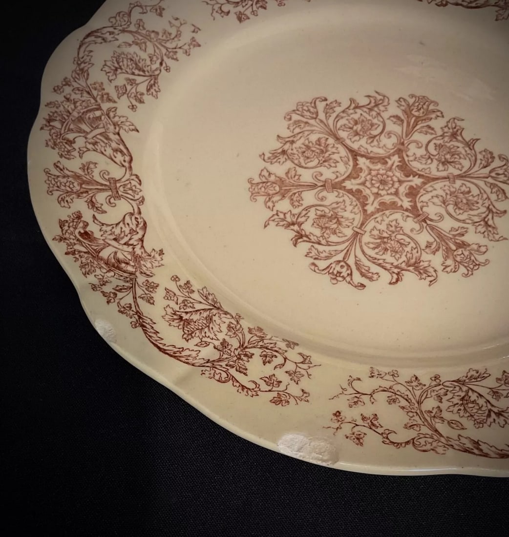Late 19th-Century Set of 6 Longchamp "Bella" Ironstone Dinner Plates - 4