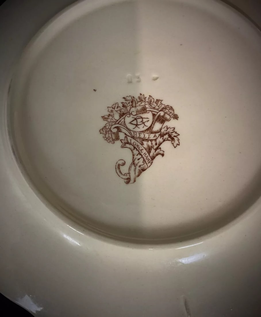 Late 19th-Century Set of 6 Longchamp "Bella" Ironstone Dinner Plates - 7