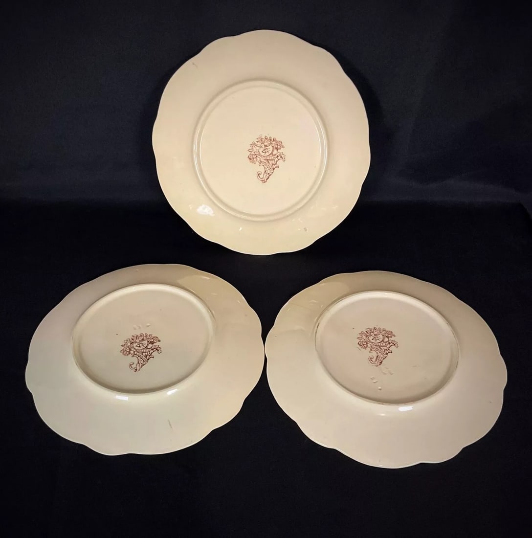 Late 19th-Century Set of 6 Longchamp "Bella" Ironstone Dinner Plates - 9