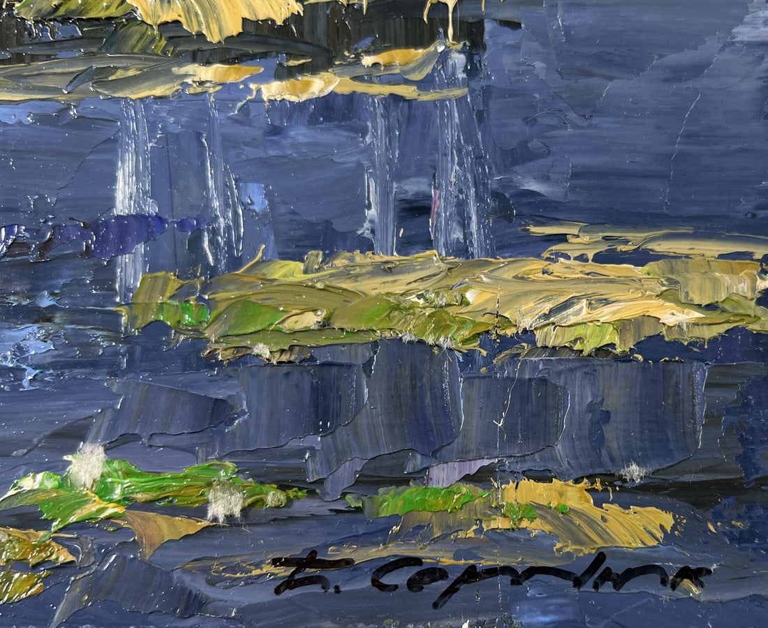 Oil painting Snow melts in March Boris Serdyuk - 5