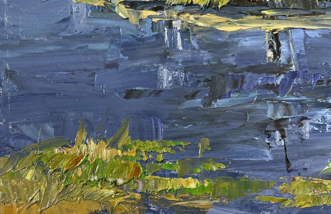 Oil painting Snow melts in March Boris Serdyuk - 6