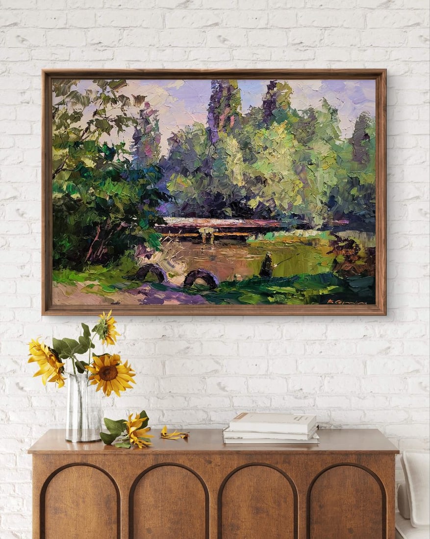 Oil painting Alone with the river Boris Serdyuk - 2