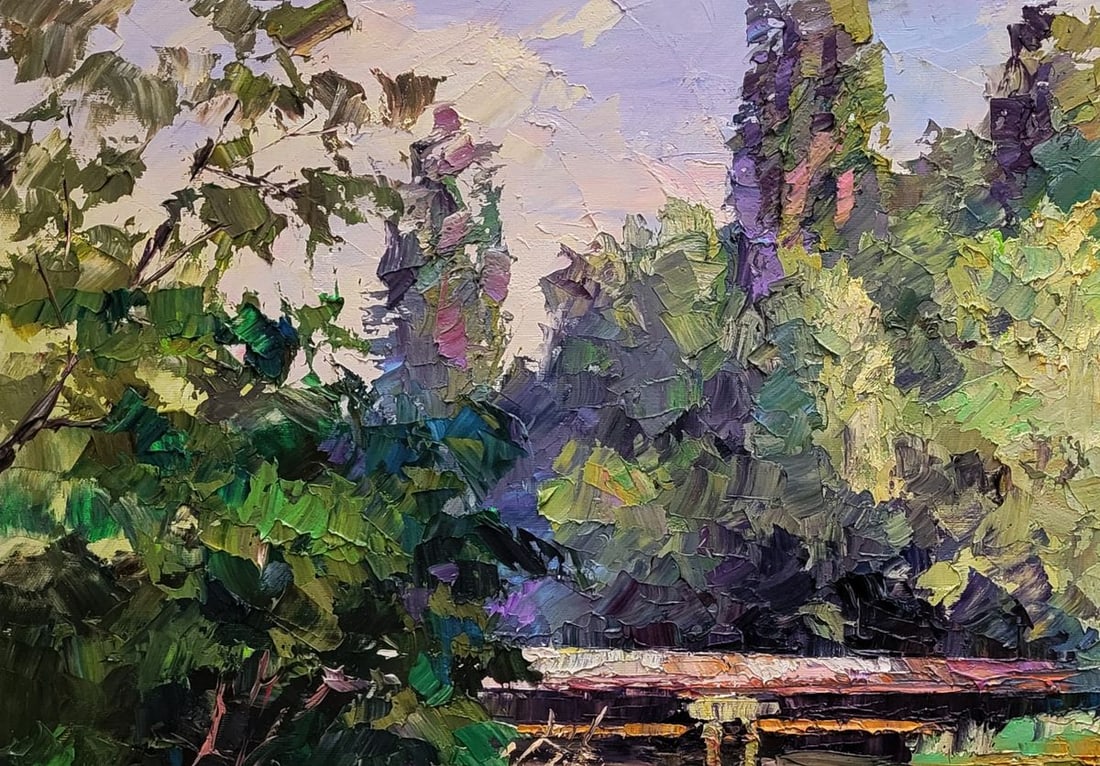 Oil painting Alone with the river Boris Serdyuk - 4