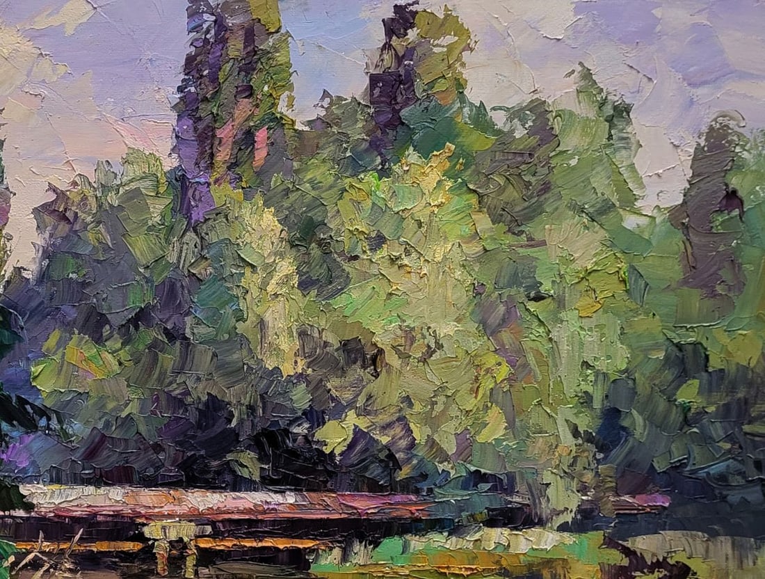 Oil painting Alone with the river Boris Serdyuk - 5