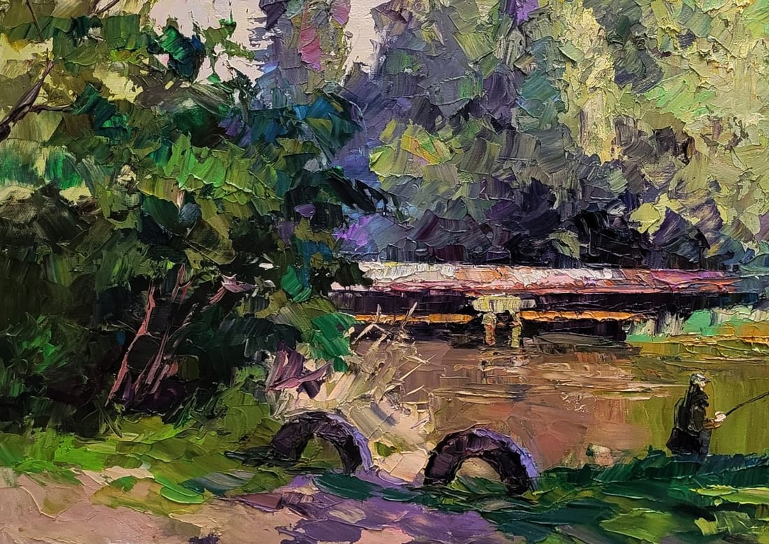 Oil painting Alone with the river Boris Serdyuk - 6
