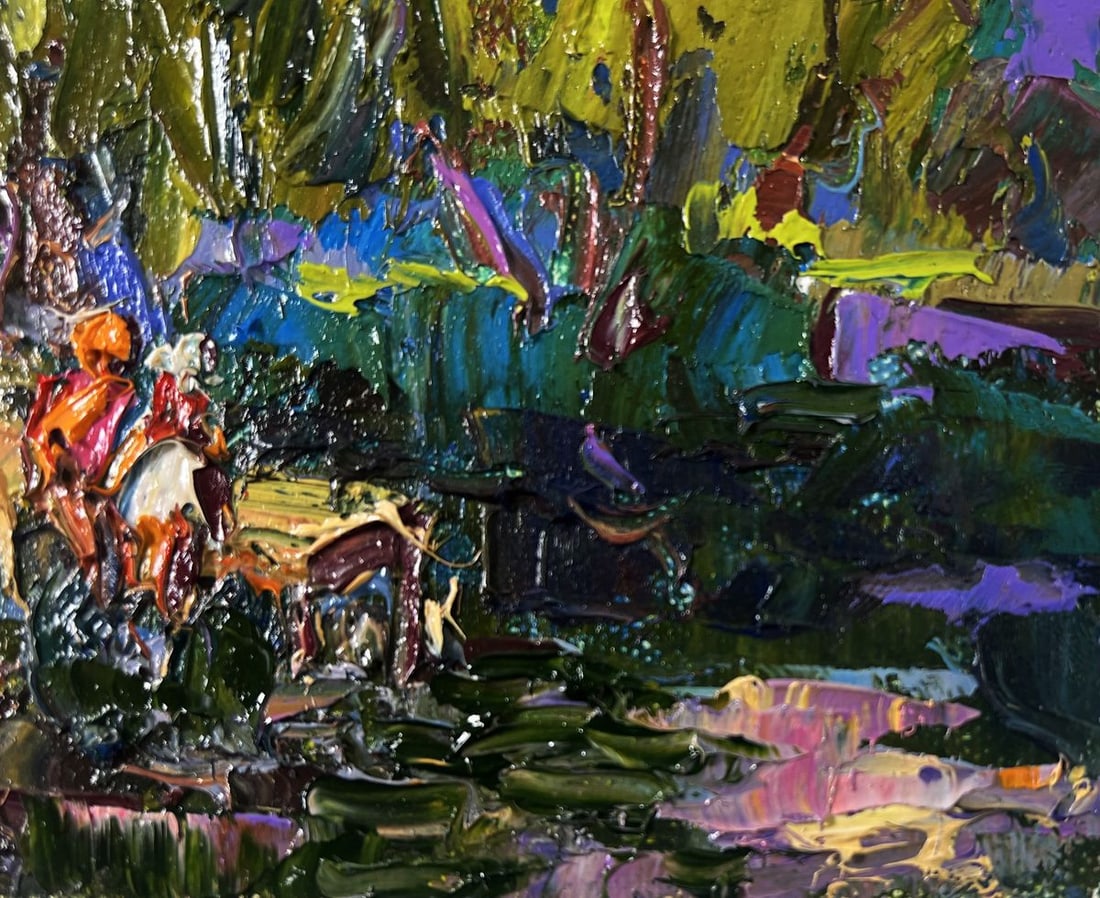 Oil painting Vacations in the village sun Oleksiy Ivanyuk - 5