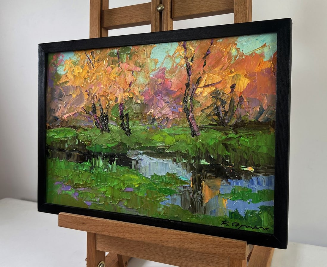 Oil painting Quiet autumn in the sun's rays boris Serdyuk - 2