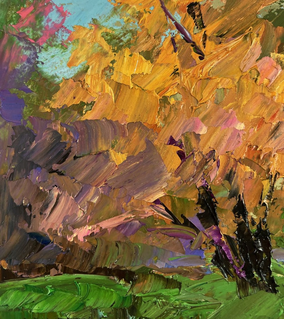 Oil painting Quiet autumn in the sun's rays boris Serdyuk - 6