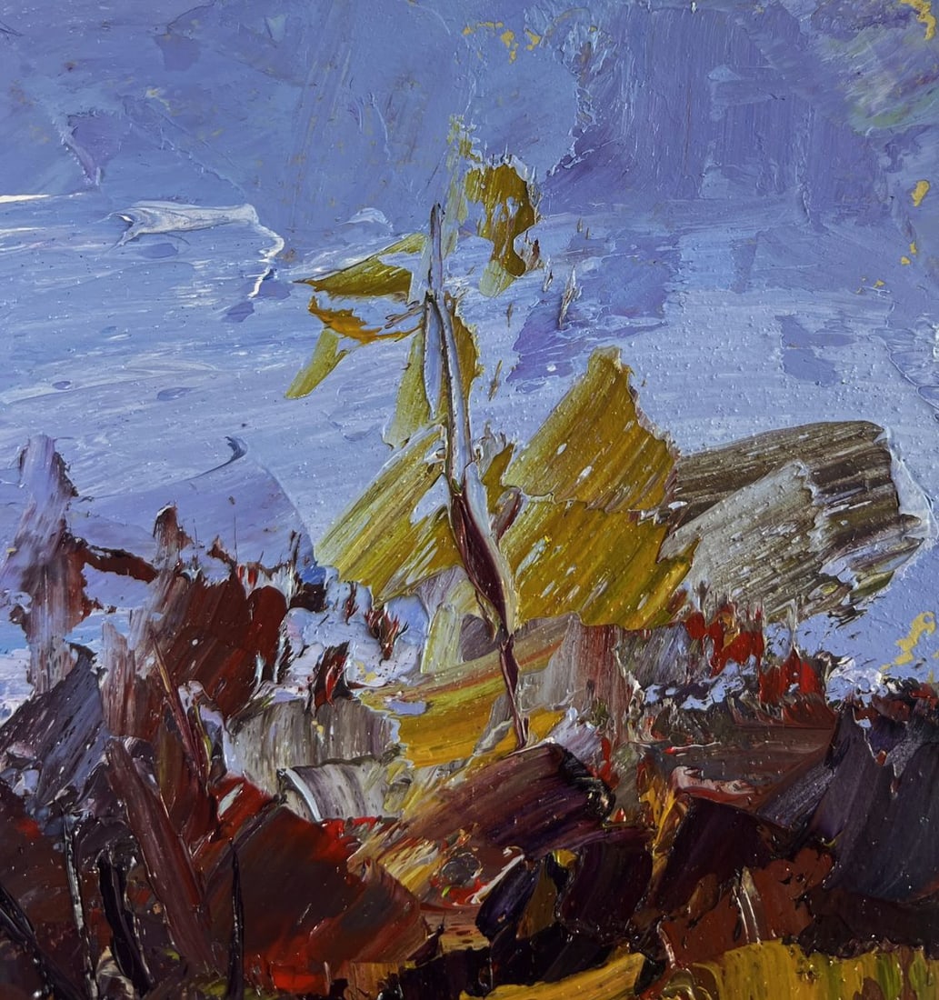 Oil painting Golden trees and the blue horizon Boris Serdyuk - 4