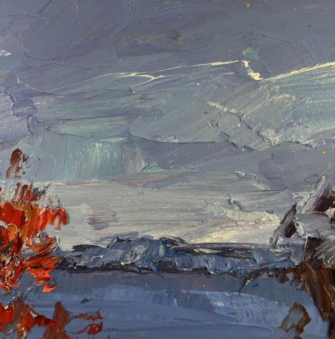 Oil painting Golden trees and the blue horizon Boris Serdyuk - 5