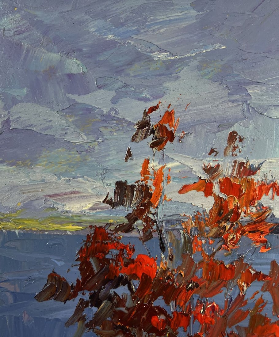 Oil painting Golden trees and the blue horizon Boris Serdyuk - 6