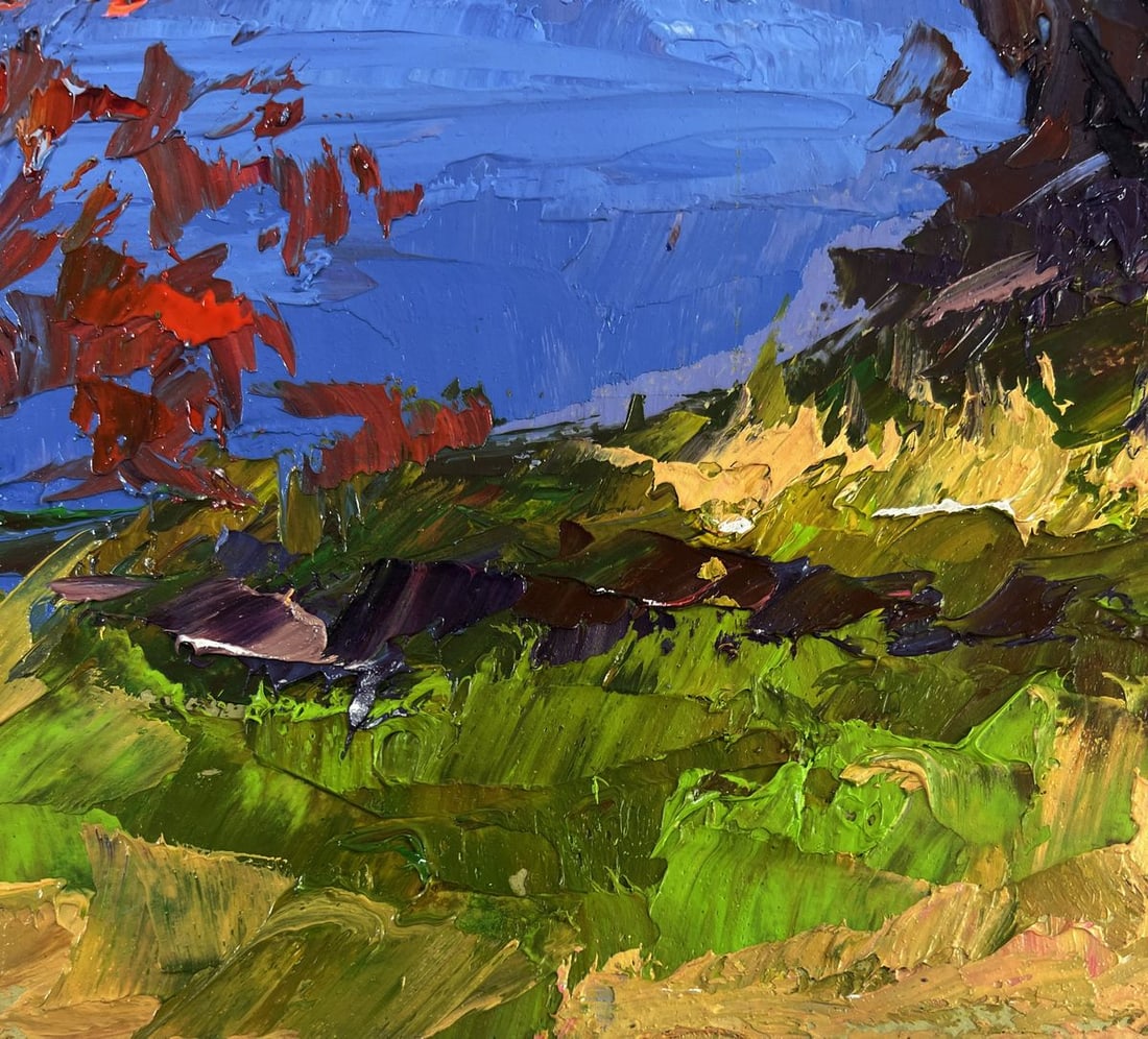 Oil painting Golden trees and the blue horizon Boris Serdyuk - 8