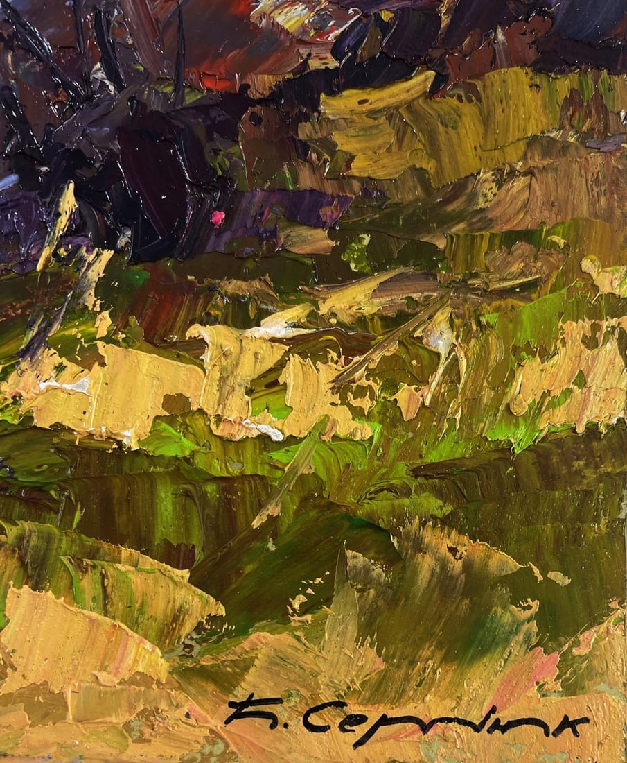 Oil painting Golden trees and the blue horizon Boris Serdyuk - 9