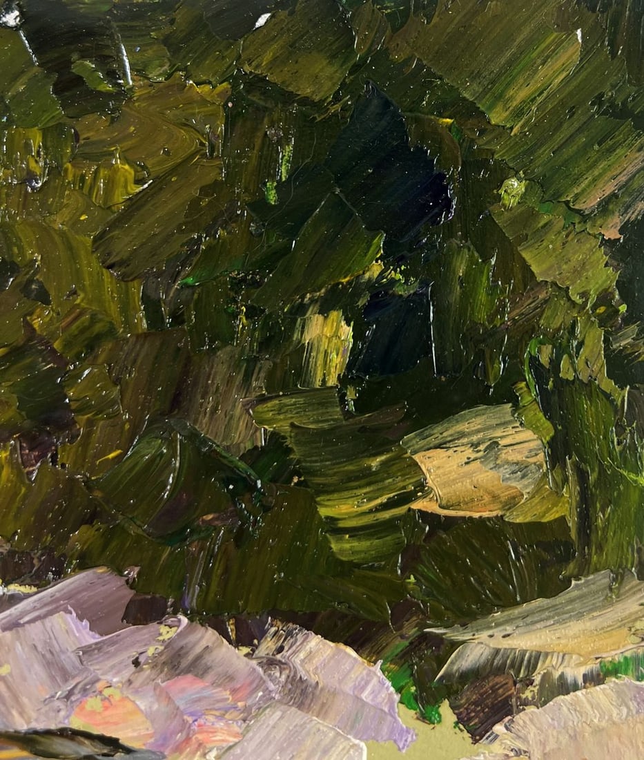 Oil painting Silent whispers between green shores Boris Serdyuk - 4