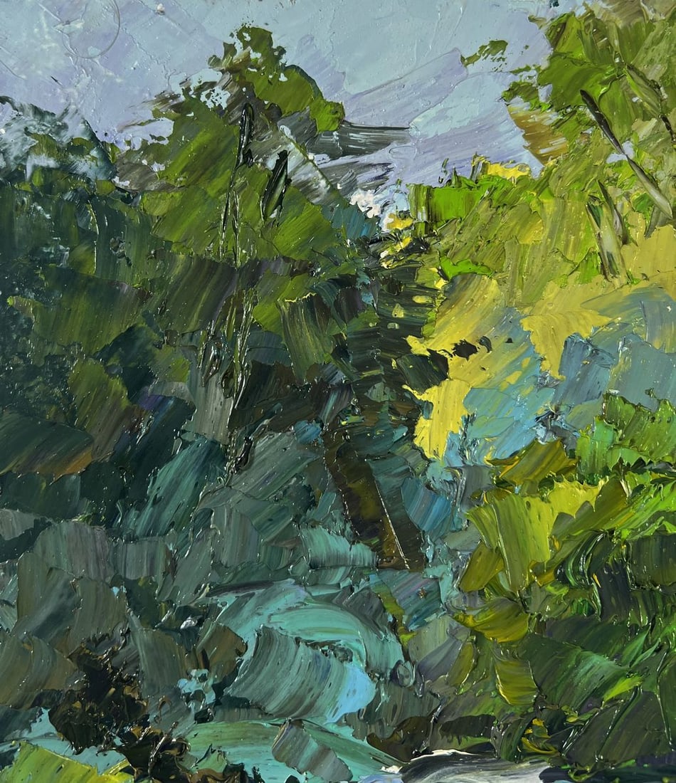 Oil painting Crystal water among rocky giants Boris Serdyuk - 5