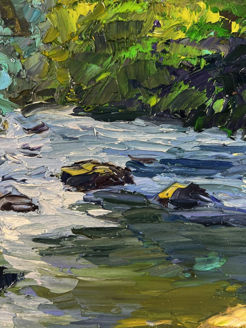 Oil painting Crystal water among rocky giants Boris Serdyuk - 6