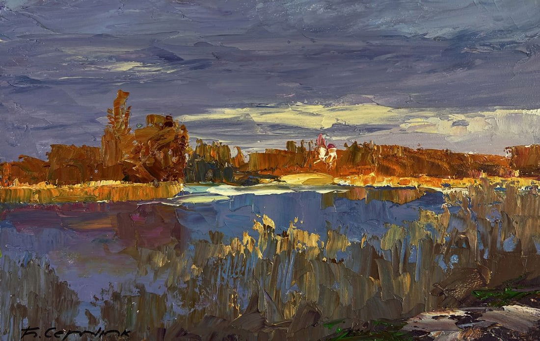 Oil painting Silent cover gently covering the earth Boris Serdyuk - 3