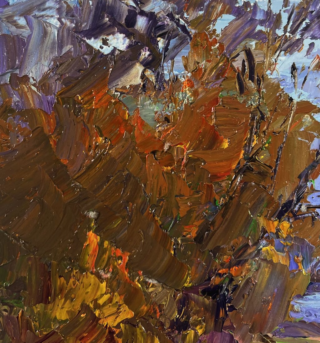 Oil painting Silent drift on the waves of a river Boris Serdyuk - 6