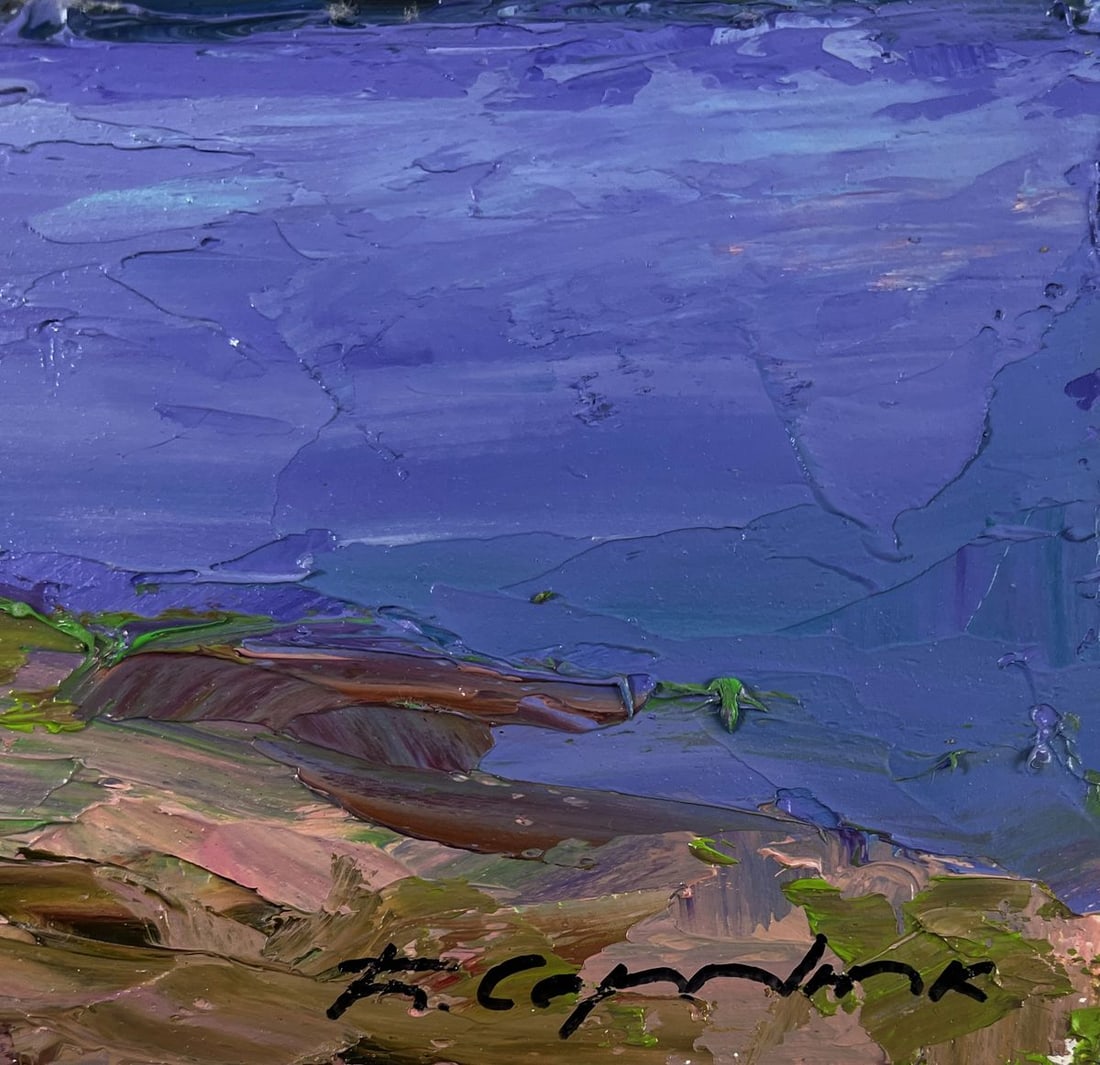 Oil painting Silent drift on the waves of a river Boris Serdyuk - 9