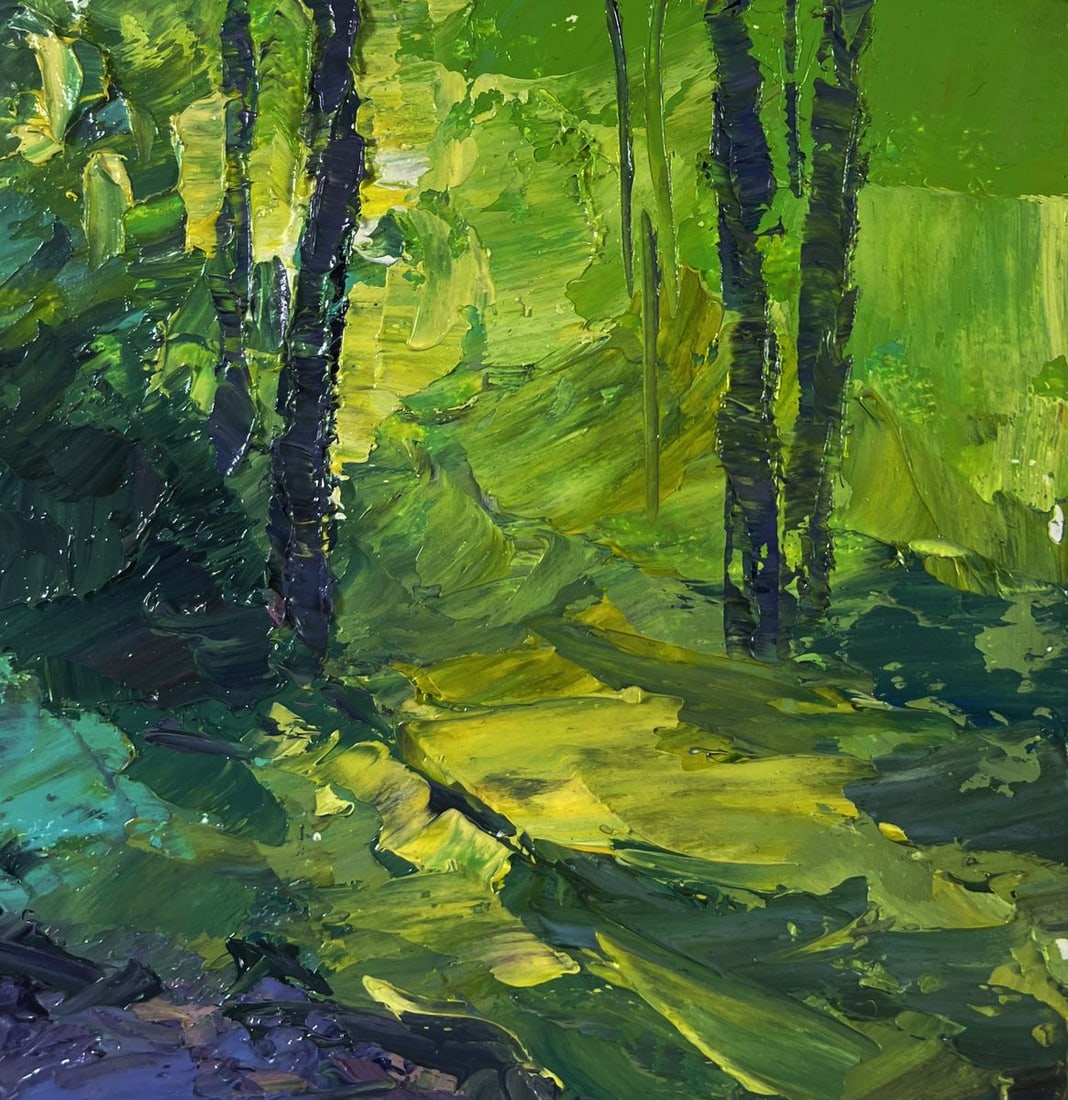 Oil painting Quiet morning by the river Boris Serdyuk - 4