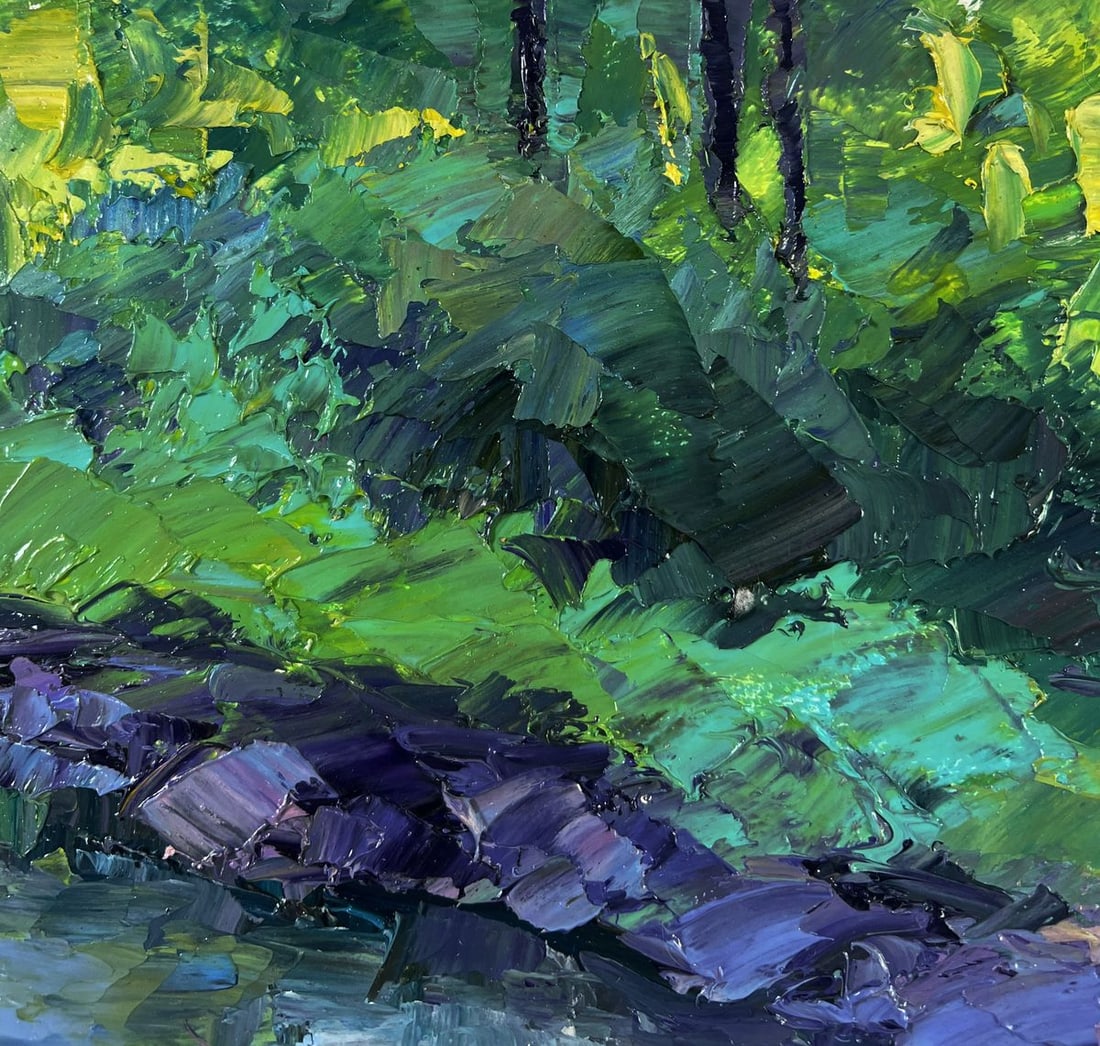 Oil painting Quiet morning by the river Boris Serdyuk - 5