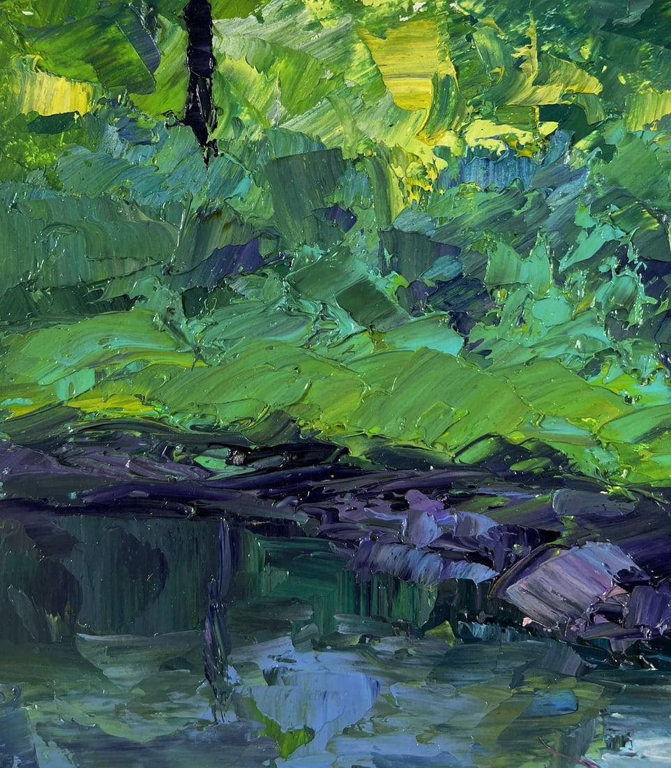 Oil painting Quiet morning by the river Boris Serdyuk - 6