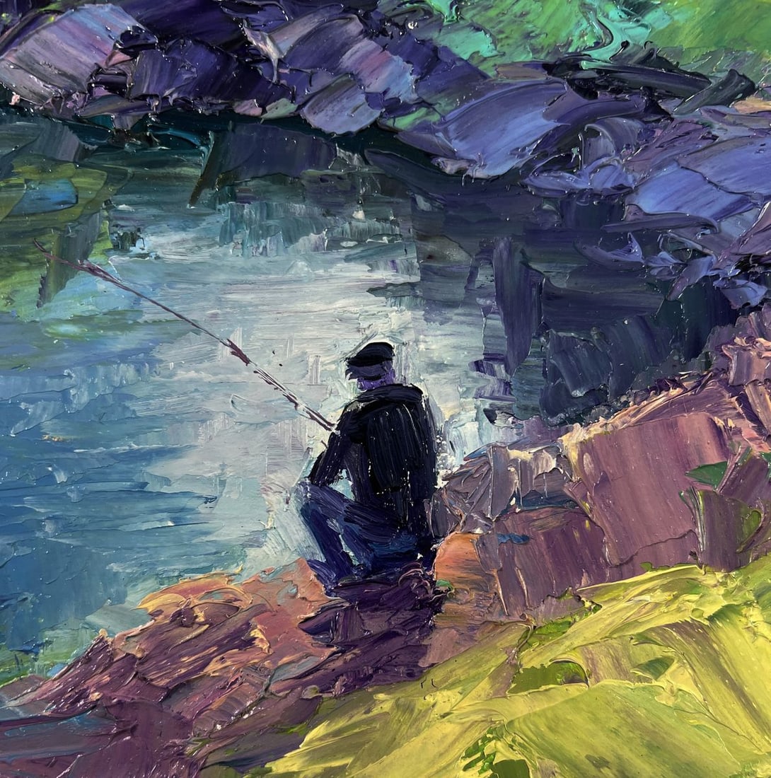 Oil painting Quiet morning by the river Boris Serdyuk - 8