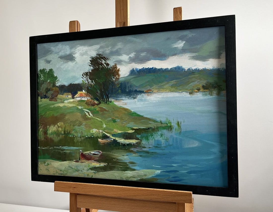 Oil painting River near the village Yuriy Suprunchuk - 2