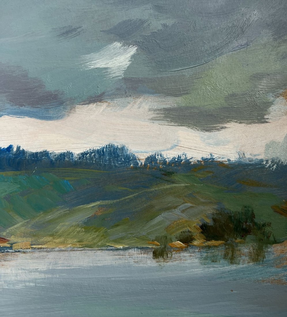 Oil painting River near the village Yuriy Suprunchuk - 4