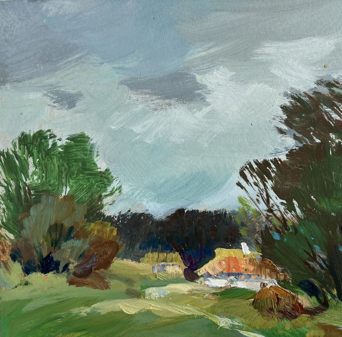 Oil painting River near the village Yuriy Suprunchuk - 6