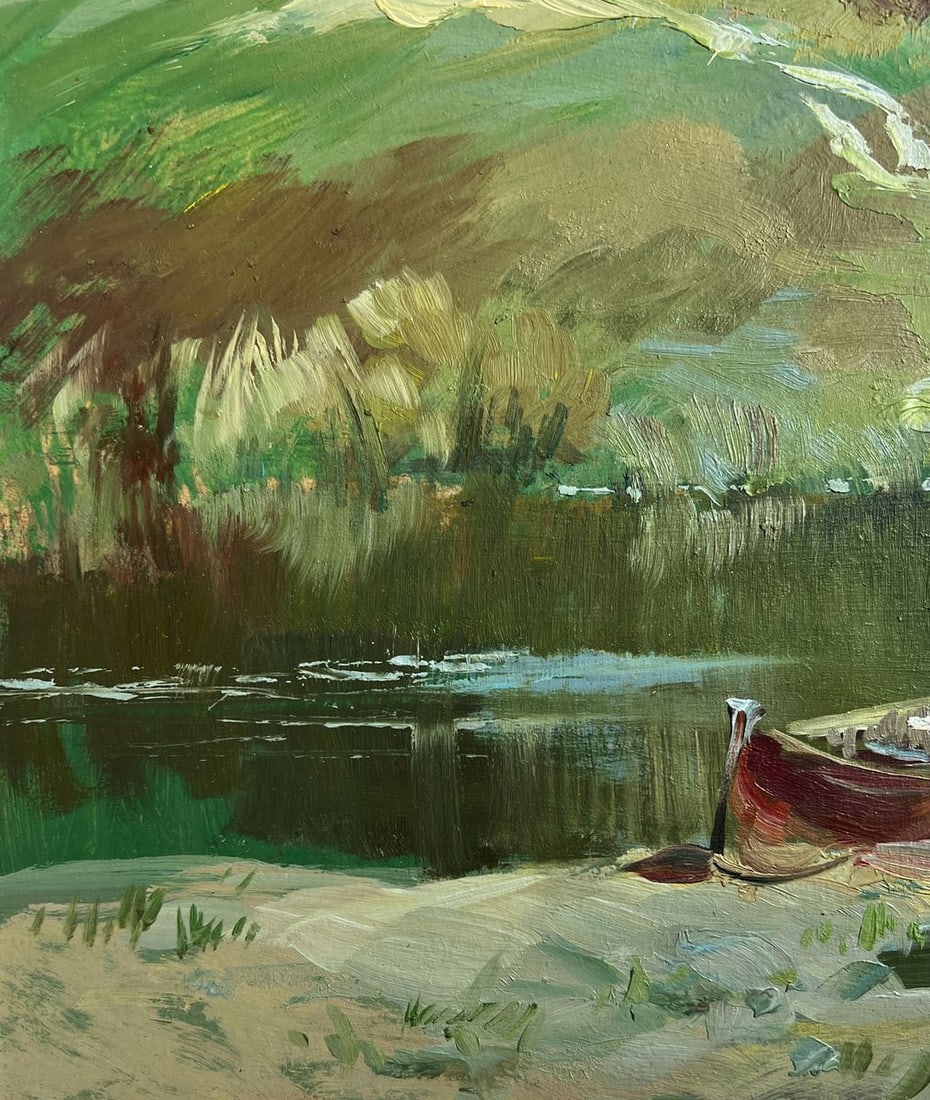 Oil painting River near the village Yuriy Suprunchuk - 7