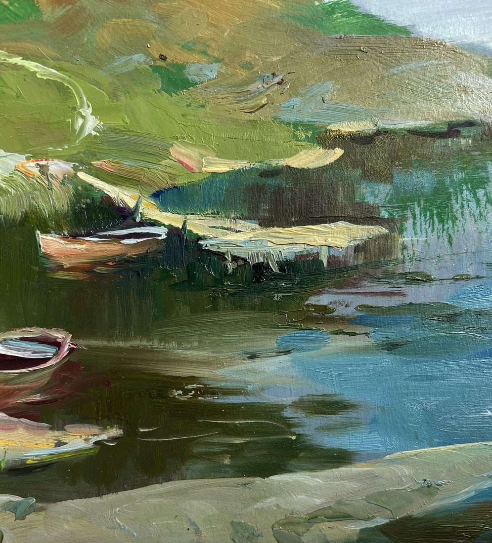Oil painting River near the village Yuriy Suprunchuk - 8