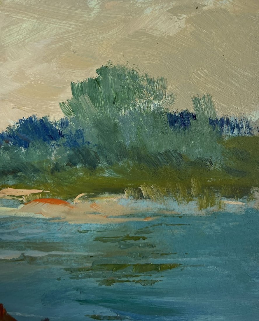 Oil painting Boats at rest by the river Yuriy Suprunchuk - 5