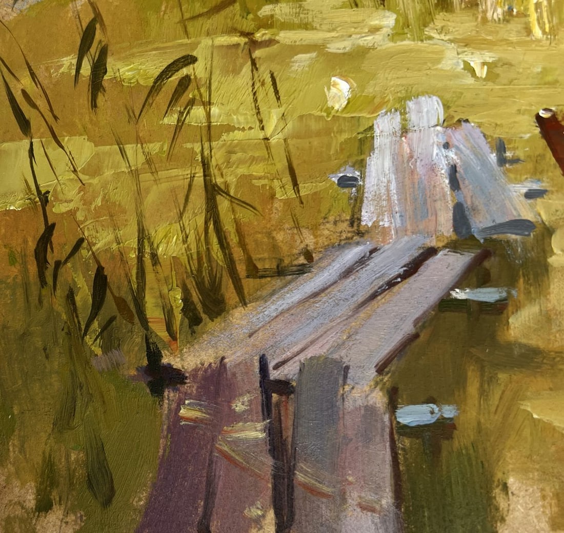 Oil painting A boat among the reeds Yuriy Suprunchuk - 4