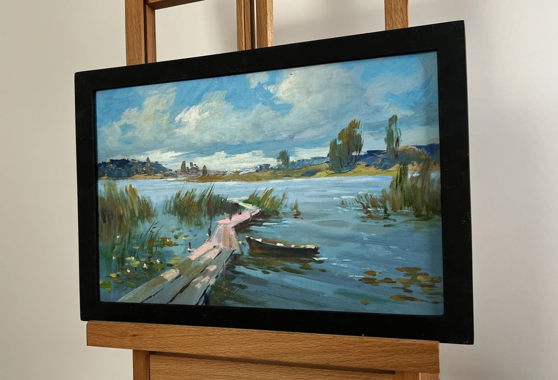 Oil painting Quiet flow of the river Yuriy Suprunchuk - 2