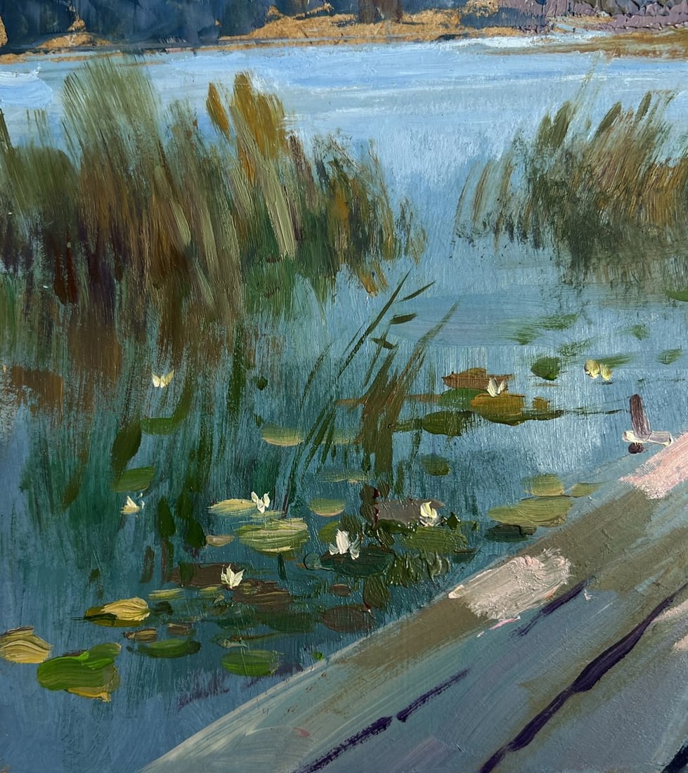 Oil painting Quiet flow of the river Yuriy Suprunchuk - 7