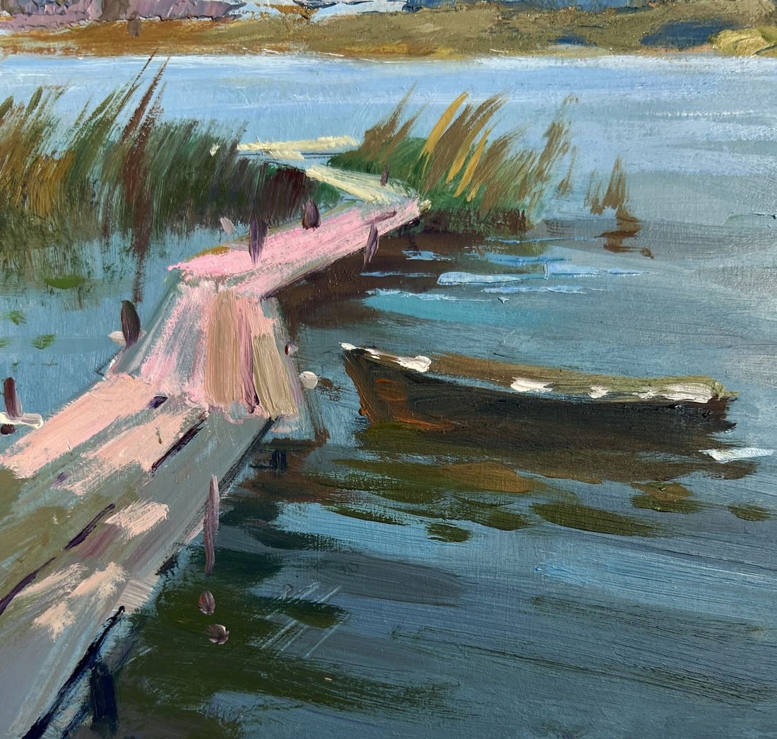 Oil painting Quiet flow of the river Yuriy Suprunchuk - 8